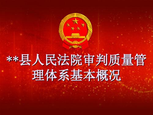 法院审判质量管理体系基本概况