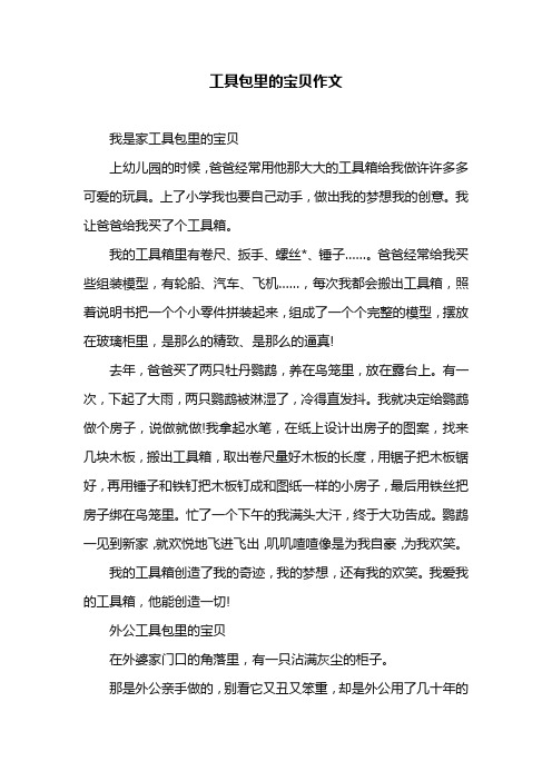 工具包里的宝贝作文