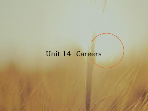 2018秋英语北师大版必修5课件：Unit 14 Careers 1