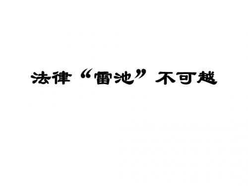 主题班会《法律“雷池”不可越》PPT课件