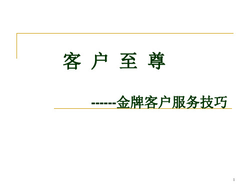 客--户--至--尊—金牌服务技巧 PPT课件