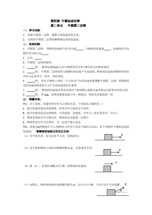 江苏专用2013届高三一轮复习物理学案牛顿第二定律13