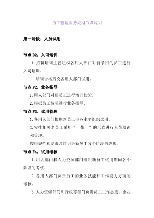 员工管理业务流程节点说明