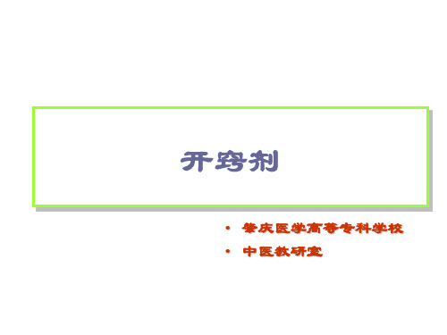 09-开窍剂绝对经典全面