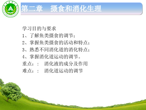 第二章 摄食和消化