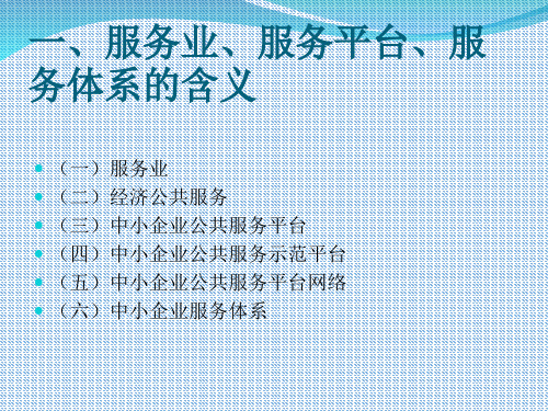 中小企业公共服务平台服务体系建设的思路与措施-52页PPT资料