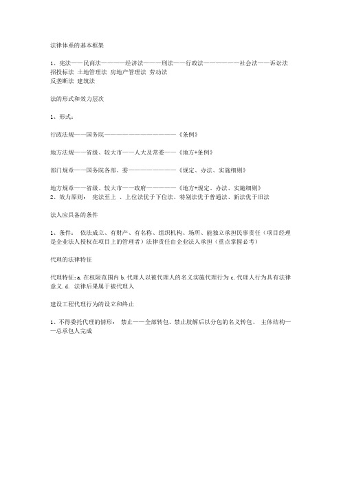 1法律体系的基本框架