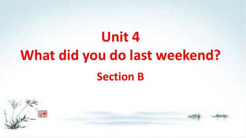 鲁教版七年级英语上册Unit 4 What did you do last weekend SectionB