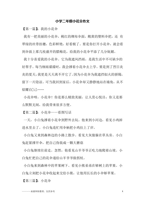 小学二年级小花伞作文