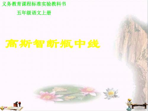 五年级语文上册 第四单元 高斯智断瓶中线课件2 西师大版