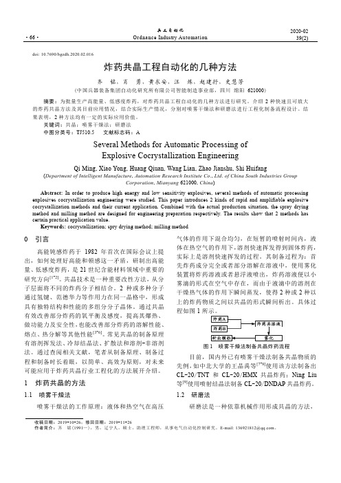 炸药共晶工程自动化的几种方法