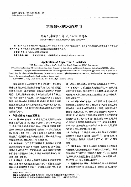 苹果矮化砧木的应用