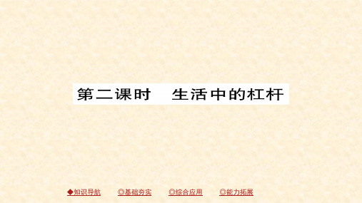 (人教版)八年级物理下册习题课件：12.第1节 杠杆 第二