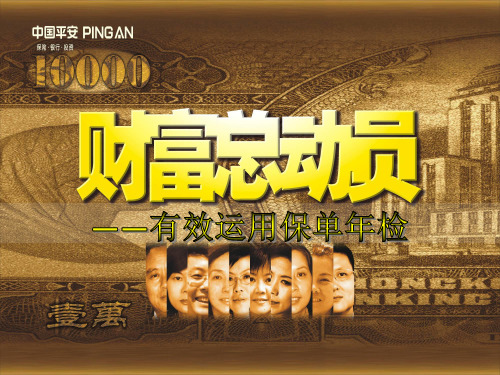 有效运用保单年检ppt课件