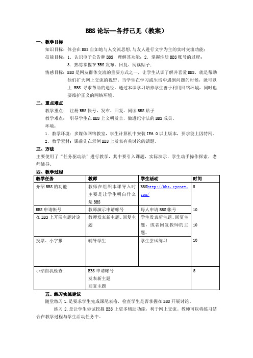 BBS教案