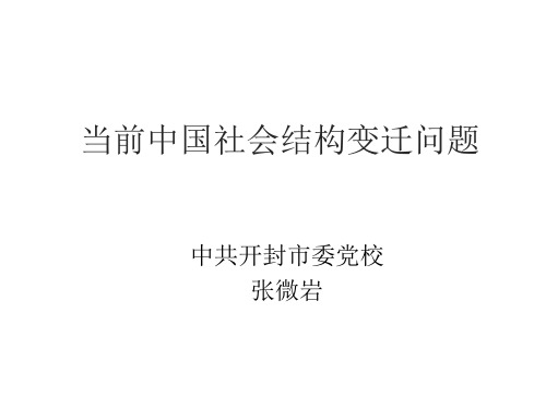 中国社会结构变迁2012