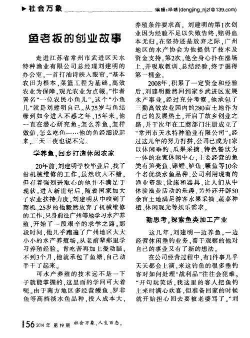 鱼老板的创业故事