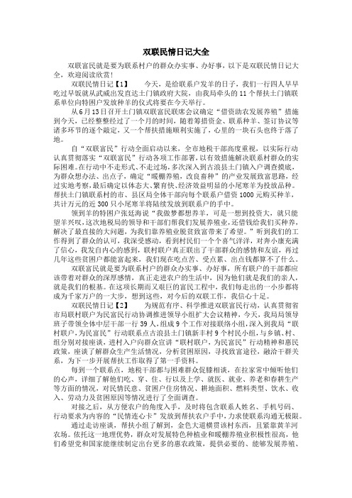 双联民情日记大全