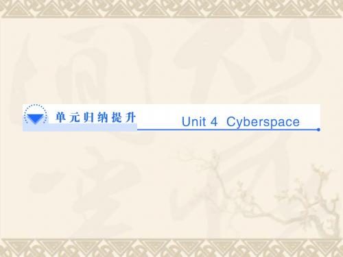(教师用书)高中英语 Unit 4 cyberspace单元归纳提升课件 北师大版必修2