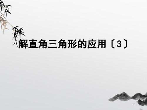 《解直角三角形的应用》PPT课件 (公开课获奖)2022年青岛版 (3)