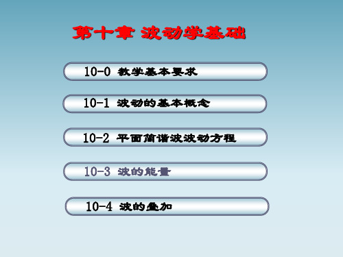 大学物理_第四版_祝之光_第十章-波动学基础