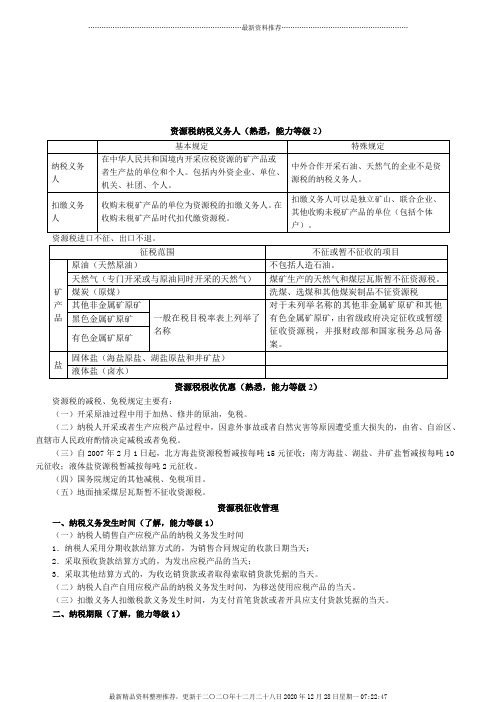 资源税、车辆购置税与车船税法综述