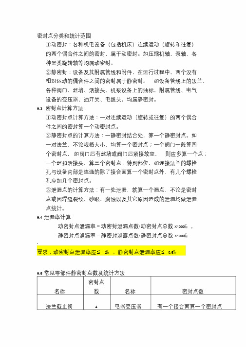 动静密封点说明