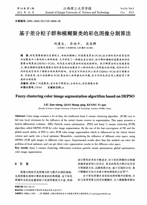 基于差分粒子群和模糊聚类的彩色图像分割算法