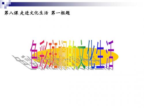 色彩斑斓的文化生活
