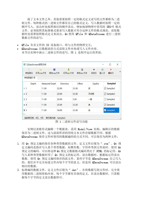Qt基础教程二进制文件操作