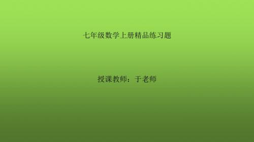 七年级数学上册精品复习练习题(第一章有理数 第二章整式)