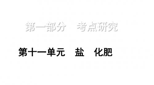 江西省中考化学复习第一部分考点研究第十一单元盐化肥