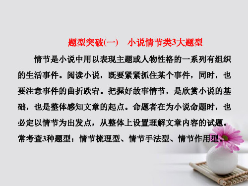 小说情节类3大题型