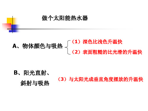 教科版科学五上做个太阳能热水器PPT课件