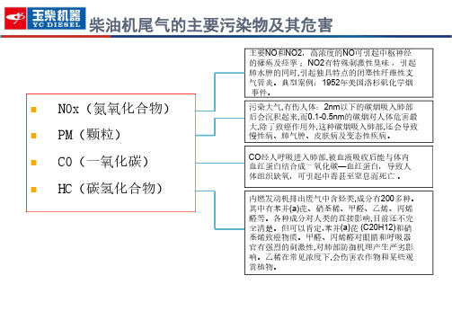 柴油机尾气的主要污染物及其危害