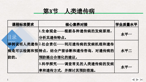 2019-2020学年 人教版 必修2人类遗传病课件  (28张)