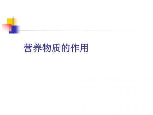苏科版七上生物 3.5.2营养物质的作用 课件   (共18张PPT)