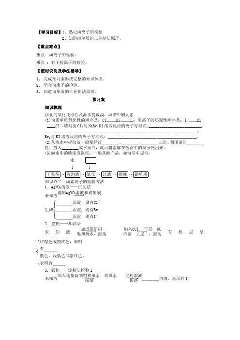 2016届高考化学第一轮复习教案4
