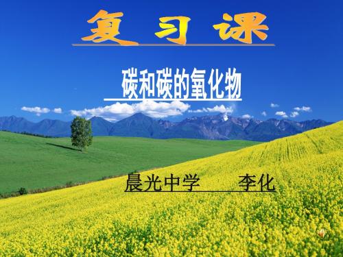 第六单元碳和碳的氧化物复习课件