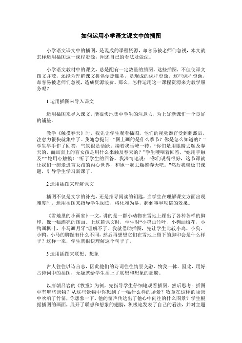 如何运用小学语文课文中的插图