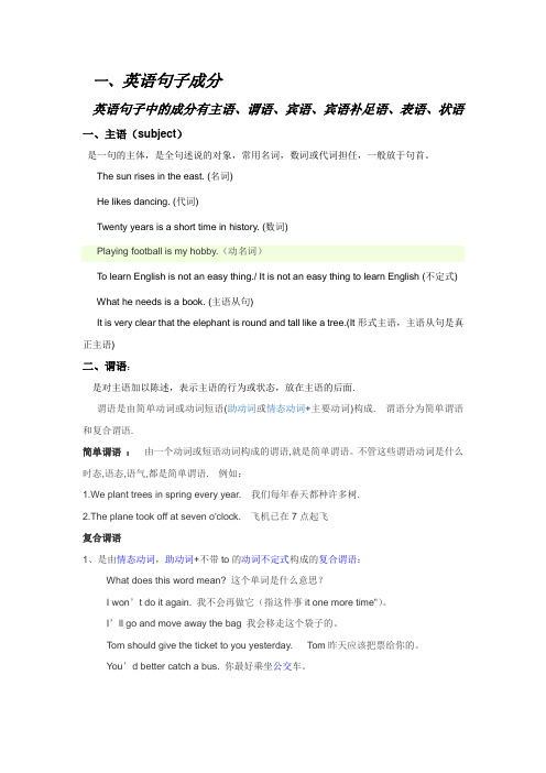 英语句子成分
