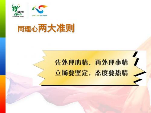 世博志愿者培训课件之领导力训练下 (2)-PPT课件