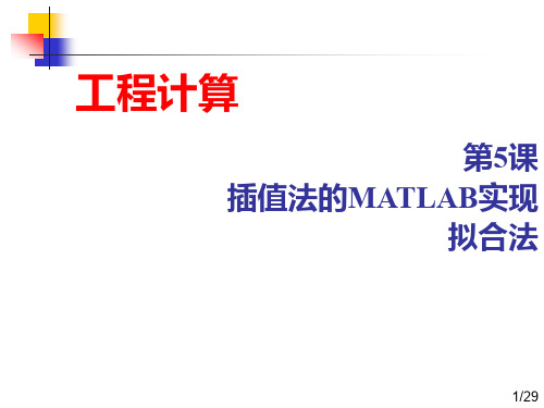机械优化设计 matlab插值计算