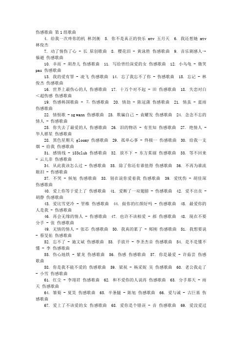 女生伤感告白歌曲下载