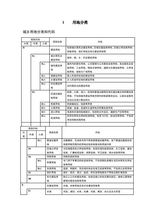 城乡用地分类和代码