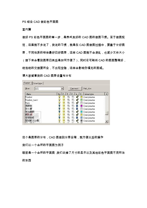 PS结合CAD做彩色平面图