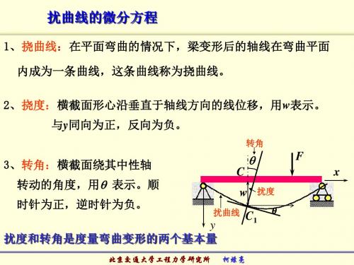 北京交通大学材料力学 第六章 弯曲变形2