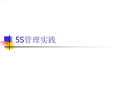 5S管理活动的概念及推行主要步骤(PPT117页)