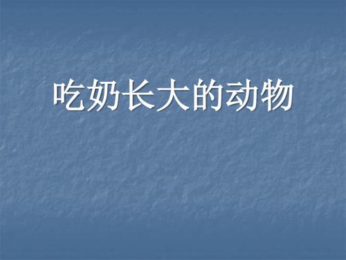 《吃奶长大的动物》多种多样的动物PPT课件2