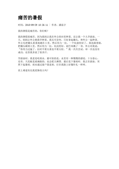 痛苦的暑假